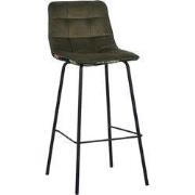 LABEL51 Barkruk Bistro - Multicolor - Fluweel - Hoog