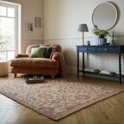 Laagpolig Jute Vloerkleed Celine - Groen / Roze - 160x230 cm