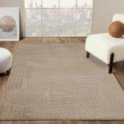 Japandi vloerkleed – Eve Taupe - 230x330 cm