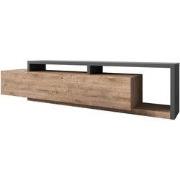 Meubella - TV-Meubel Bello - Eiken - Antraciet - 219 cm