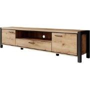 Meubella - TV-Meubel Acapulco - Eiken - Zwart - 210 cm