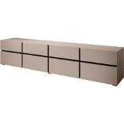 Meubella - TV-Meubel Cainan - Beige - Zwart - 225 cm