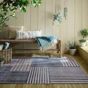 Buitenkleed Vigo Blocks - Voor binnen &amp; buiten - Blauw - 120x170 c...