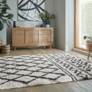 Hoogpolig Vloerkleed Souq lines - Ivory - 160x230 cm