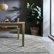 Laagpolig vloerkleed - Beckett - Wasbaar - Grijs - 78x150 cm