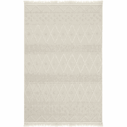 Vloerkleed rechthoekig beige en ecru met geometrische motieven - HASIR