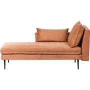 YERRES - Chaise longue - Oranje - Rechtszijdig - Polyester