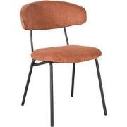 LABEL51 Eetkamerstoel Zack - Rust - - Zwart Metalen Frame