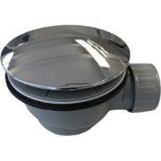 Plat douchebak sifon inbouwhoogte 60mm met afdekplaat chroom