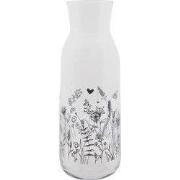 Clayre & Eef Karaf 1000 ml Transparant Glas Bloemen