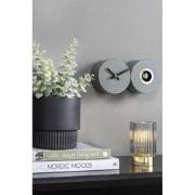 Wall clock Duo Cuckoo matt jungle green