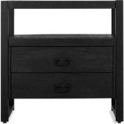 Benoa Britt 2 Drawer Cabinet Black 80 cm