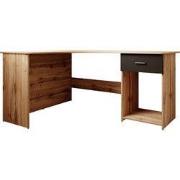 Meubella - Bureau Ciudad - Eiken - Zwart - 155 cm