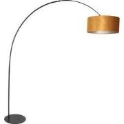 Anne Lighting - vloerlamp - Curve - goud zwart - metaal - booglamp - E...
