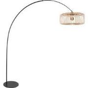 Anne Lighting - vloerlamp - Curve - naturel zwart - metaal - booglamp ...