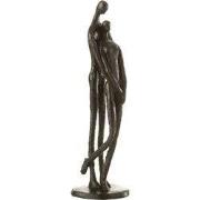 J-Line - Koppel Poly Donkerbruin - 11x10x37.5cm