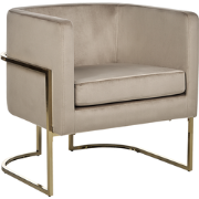 SIRKKA - Fauteuil - Taupe - Fluweel