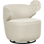 MOLLEBY - Fauteuil - Lichtbeige - Bouclé