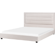 ROUEN - Bed - Lichtbeige - 180 x 200 cm - Polyester