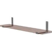 Wandhouder Plankhouder set van 2 200 x 140 mm grijs staal ML design