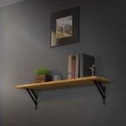 Wandhouder Plankhouder set van 2 240 x 240 mm zwart aluminium ML desig...