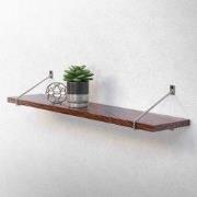 Wandhouder Plankhouder set van 2 220 x 180 mm grijs staal ML design