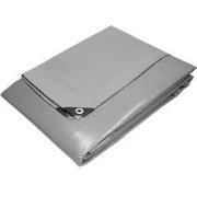 dekzeil met ogen, 6x8 m 180g/m², grijs, gemaakt van polyethyleenweefse...