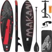 Stand Up Paddle opblaasbaar SUP Board Makani 320x80x15 cm in zwart/roo...