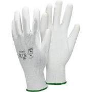 ECD Germany 4 paar werkhandschoenen met PU coating - maat 11-XXL - wit...