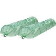 folietunnel 300x55x35 cm, transparant/groen, gemaakt van PE-roosterfol...