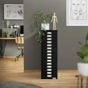 Archiefkast met 15 laden 28x38x87 cm zwart metaal ML design