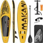 Stand Up Paddle opblaasbaar SUP Board Makani 320x80x15 cm in geel gema...