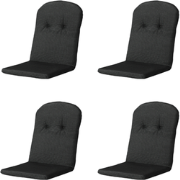 Madison -  Kuipstoelkussen Hoge Rug Rib black - Ca. 96x45 cm - Set van...