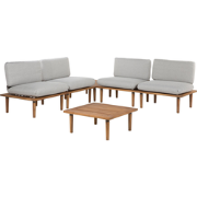 FRASCATI - Loungeset voor 4 - Lichtgrijs - Acaciahout