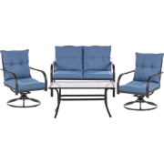 MESTRINO - Loungeset 4-zits - Blauw - Staal