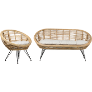 MARATEA - Loungeset - Lichtbeige - Rotan