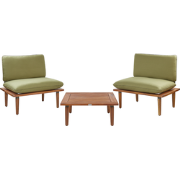 FRASCATI - Loungeset voor 2 - Olijfgroen - Acaciahout