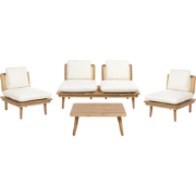 ACCADIA - Loungeset - Lichtbeige - Acaciahout