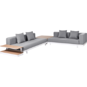 MISSANELLO - Loungeset - Grijs - Aluminium/Polyester