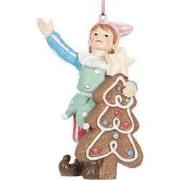 Clayre & Eef Kersthanger Kabouter 11 cm Groen Kunststof