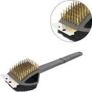 Grilborstel BBQ borstel met schraper - 2in1 - Grillborstel - Staalbors...