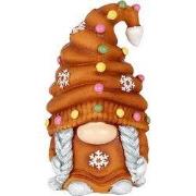 Clayre & Eef Decoratie Beeld Kabouter 8x8x13 cm Bruin Kunststof