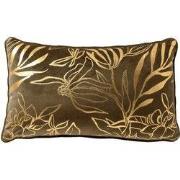 LONNE - kussenhoes 30x50 cm - bladmotief - Military Olive - groen