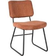 LABEL51 Eetkamerstoel Noah - Rust - Ribcord - Zwart Metalen Frame