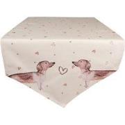 Clayre & Eef Tafelloper 50x160 cm Beige Katoen Teckel