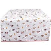 Clayre & Eef Tafelloper 50x140 cm Beige Roze Katoen Vlinders
