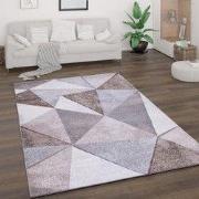 Laagpolig Vloerkleed Bareta - Modern Geo - Beige - 80x150 cm