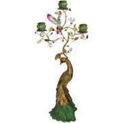 URBANJNGL - Kaarshouder Pauw – Multikleurig Polyresin Ontwerp