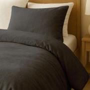 Zydante® Dekbedovertrek Velvet  240x200/220 cm - Anthracite - met 2 Ku...