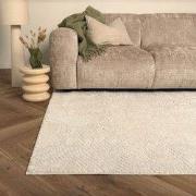 Scandinavisch vloerkleed Curve creme/wit Wit; Creme - Polyester - 160 ...